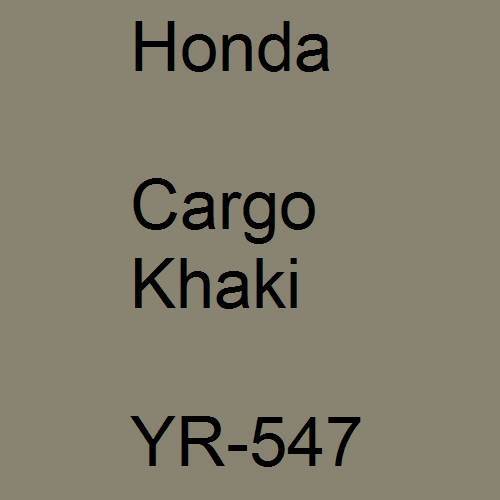 Honda, Cargo Khaki, YR-547.